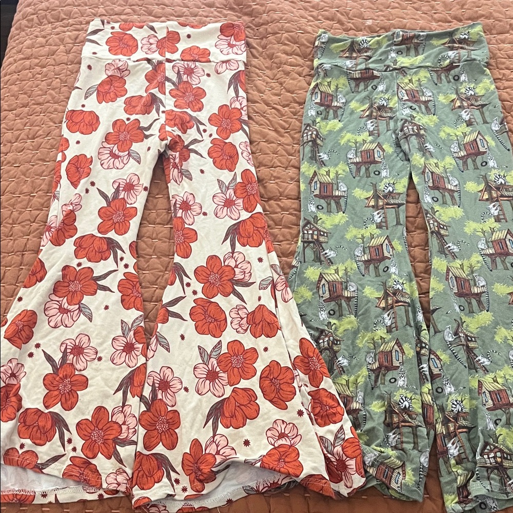 Handmade from Etsy fun print Flare Pants